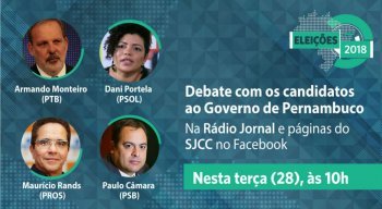 Candidatos se encontram em debate na Rádio Jornal