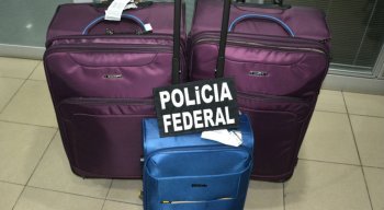 A droga estava escondida em malas