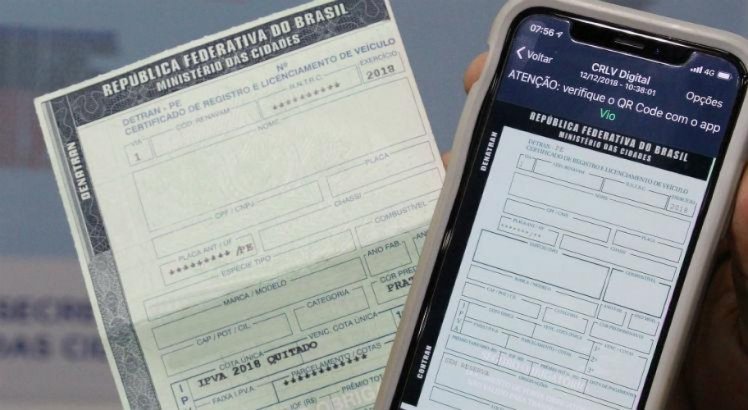 Pernambucanos já podem usar a versão digital do CRLV 