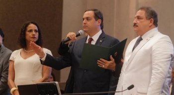 Governador Paulo Câmara durante posse do segundo mandato em Pernambuco.