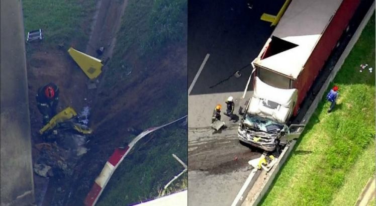 Acidente aéreo ocorreu no início da tarde desta segunda-feira