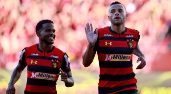 Guilherme marcou o gol do Sport em uma cobrança de pênalti, mas no tempo normal.