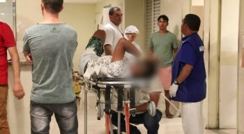 A vítima foi socorrida para o Hospital da Retauração