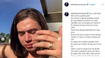 Whidersson Nunes postou desabafo em sua conta do Instagram