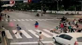 Após o atropelamento, o motorista fugiu