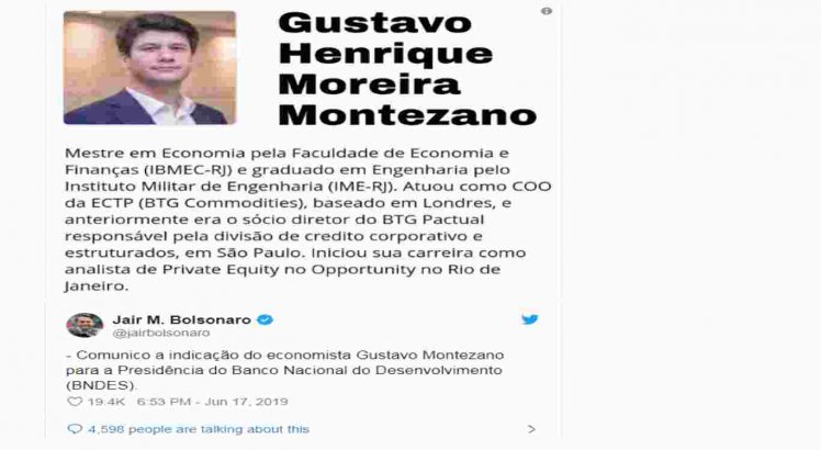 Bolsonaro emitiu o comunicado via rede social 