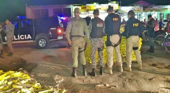 Droga estava escondida em fundos falsos de veículos de carga