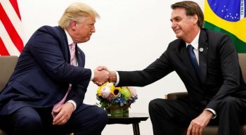 Bolsonaro também se reuniu com o presidente da França, Emmanuel Macron.