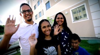 O jornalista Marcílio Albuquerque e família aprovam condomínio do Minha Casa Minha Vida