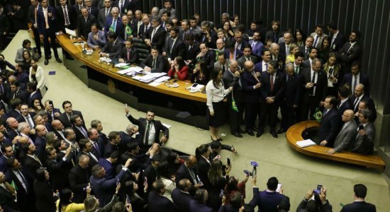 Câmara dos Deputados no dia da votação da reforma da Previdência
