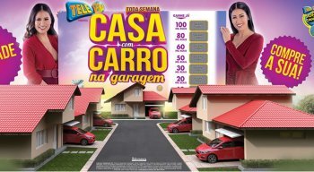 Primeiro sorteio premia com casa e carro na garagem