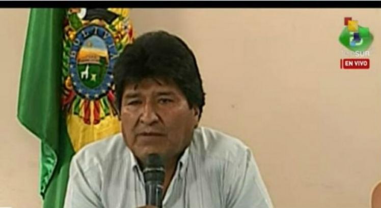 Morales fez o pronunciamento em transmissão de televisão
