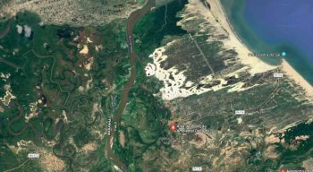 Imagem de satélite do Delta do Parnaíba