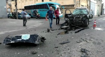 O acidente aconteceu no cruzamento da Rua Imperial com a Travessa do Rapos