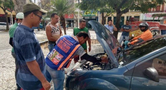 Cobra se escondeu no motor de carro