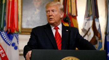 Donald Trump durante pronunciamento
