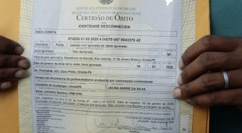 A certidão de óbito consta como