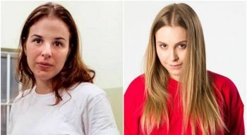 Suzane Von Richthofen (E) e atriz Carla Diaz (D)