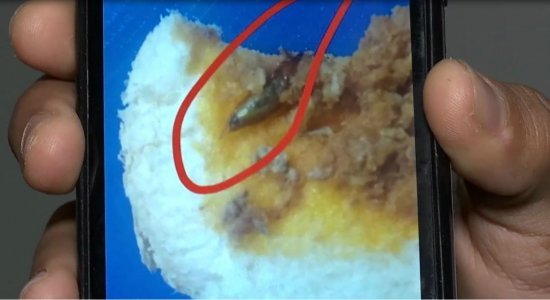 Alunos encontram barata em merenda escolar em Caruaru