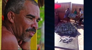 A doação do pescador Cosme (E) repercutiu de forma positiva, em meio a pandemia do coronavírus