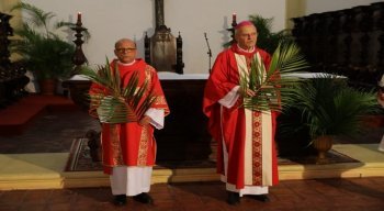 Igreja estava vazia, por causa do coronavírus