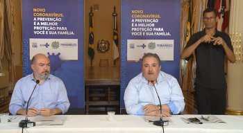 Coletiva de imprensa do Governo de Pernambuco nesta segunda-feira