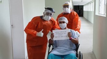 A alta veio no último dia 2 de maio, após nove dias na UTI e dois na enfermaria