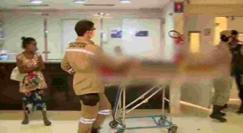 A vítima foi socorrida para o Hospital da Restauração