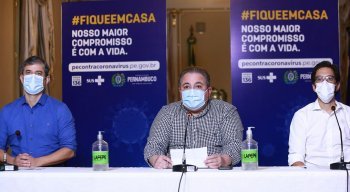 Coletiva de imprensa do Governo de Pernambuco nessa segunda-feira (30)