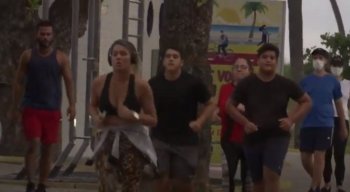 A equipe de reportagem da TV Jornal registrou pessoas sem as máscaras caminhando