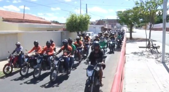 Protesto de mototaxistas em Serra Talhada