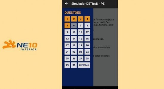 Ele auxilia na preparação do candidato para o exame teórico, que é composto por 30 questões