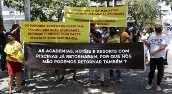 Parque aquático Protesto Liberação