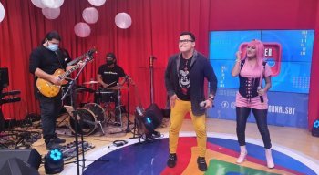 Almir Rouche e Eduarda Alves na AniverLive de 60 anos da TV Jornal
