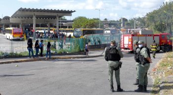 O protesto gerou engarrafamento