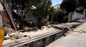 Parte do imóvel ficou destruído