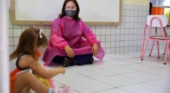 Educação infantil voltou às aulas presenciais nesta terça