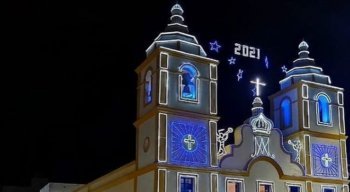 Decoração na Igreja da Conceição, em Caruaru