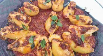 Receita de Conchiglione com Bacon e Requeijão Cremoso do chef Rivandro França