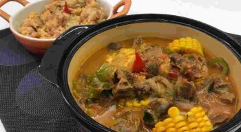 Receita de Arroz de Feijão com Moela do chef Rivandro França