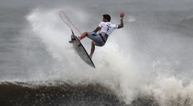 Gabriel Medina conquistou nota 9, a segunda melhor no torneio olímpico de surfe
