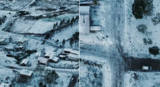 Cambará do Sul coberta de neve
