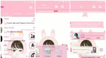 Um dos exemplos de uso do FMWhatsApp que deixa o aplicativo rosa