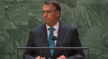 Presidente Jair Bolsonaro discursa na Assembleia Geral da ONU de 2021