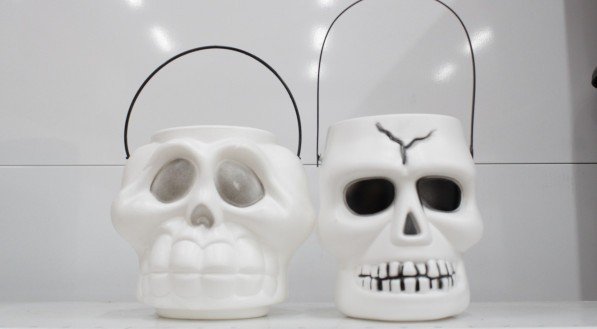 Cabeça Esqueleto por R$ 19,99.