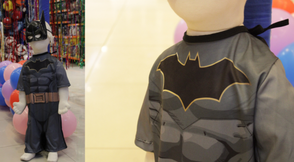 A fantasia do Batman custa R$ 129,99. 