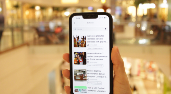 Conteúdos no App