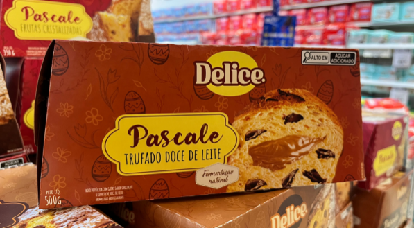 A colomba trufada de doce de leite de 500g custa R$ 19,99 