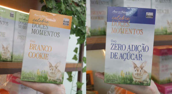 O ovo Branco Cookie custa R$ 66 e o Zero Adi&ccedil;&atilde;o de A&ccedil;&uacute;car custa R$ 60