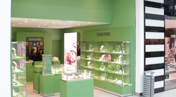 Swarovski em nova localização.